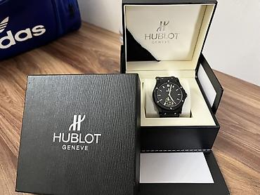 gun eynəyi: Hublot Geneve kişi qol saatı – qara rəngli, zərif dizayn Orginal — 1