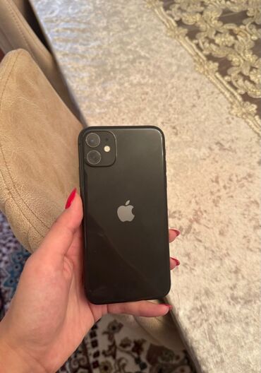 iphone satisi: IPhone 11, 64 GB, Qara, Face ID, Simsiz şarj, Sənədlərlə