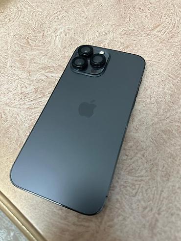 IPhone 13 Pro Max, Б/у, 256 ГБ, Black Titanium, Зарядное устройство, Чехол, 76 %