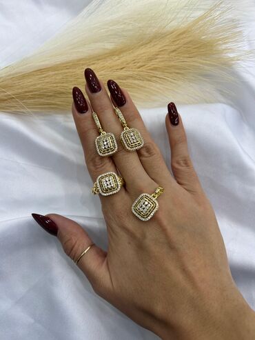 Bijuteriya dəstləri: Qızılı rəngdə zərgərlik dəstləri - Dörd yarpaq yonca dizaynlı dəst — 9