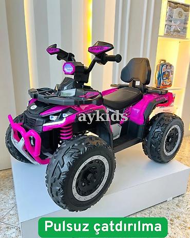 🏁💗 **Qız uşaqları üçün möhtəşəm elektrikli 4x4 kvadrosikl!** 💗🏁 🚜