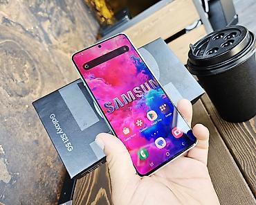 note 2: Samsung Galaxy S21 5G, Б/у, 128 ГБ, цвет - Белый, 1 SIM, 2 SIM — 1
