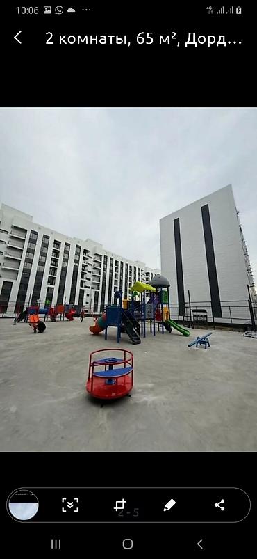 2025: 2 комнаты, 69 м², Дордой Моторс рынок Элитка, 2 этаж, ПСО (под самоотделку) — 2