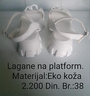 Sandale: Bele i Crne ženske sandale na platformu - Model: otvorene sandale sa — 7