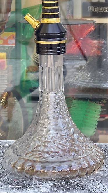 elektronik nargile: Şüşə kolba və alüminium gövdəli nargilə - Dizayn: Qara-qızılı rəng — 4