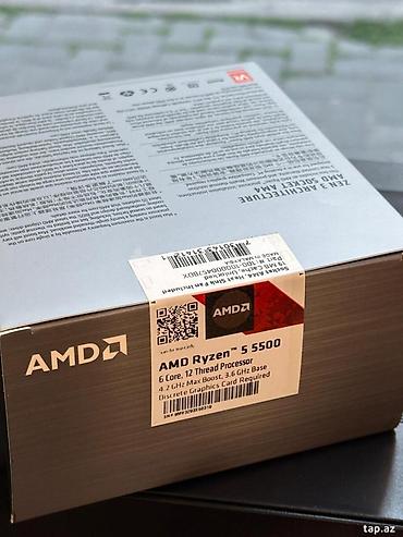 amd ryzen 7: Prosessor AMD Ryzen 5 Ryzen 5 5500 box, > 4 GHz, 6 nüvə, Yeni — 2