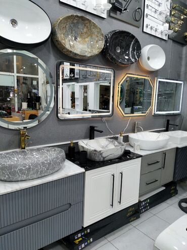 светильник led: Müxtəlif üslublarda və rənglərdə olan hamam otağı lavaboları və