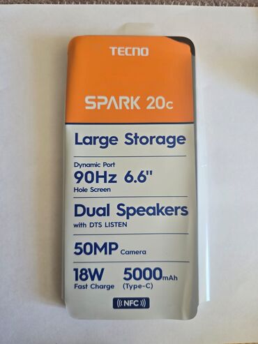 Tecno: Tecno Spark 20, 128 GB, rəng - Ağ, Barmaq izi — 10