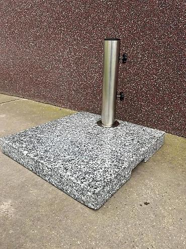 Suncobrani, tende i paviljoni: Granitsko postolje za suncobran sa inox držačem - Masivna kvadratna — 8