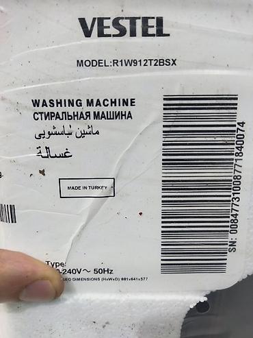 smart telefon: Paltaryuyan maşın Vestel, 9 kq, Yeni, Avtomat, Qurutma var, Kredit yoxdur, Pulsuz çatdırılma — 2