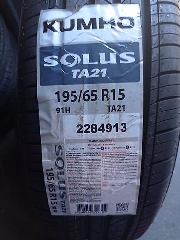 tekerler type 1: Kumho Solus TA21 avtomobil şini - Ölçü: 195/65 R15 - Yük/sürət — 1