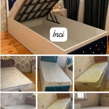софа кровать: Новый, Односпальная кровать, С подъемным механизмом, С матрасом, Без выдвижных ящиков, Азербайджан