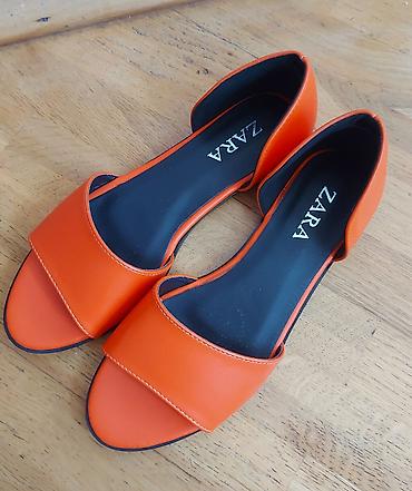 Basanoşka və səndəllər: Zara, Ölçü: 39, rəng - Narıncı, Yeni — 2