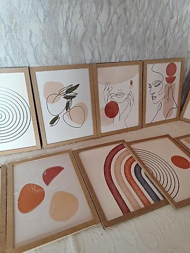 divar dekorları: Minimalist divar posteri – xətt sənəti kolleksiyası, sifariş üçün zəng — 5