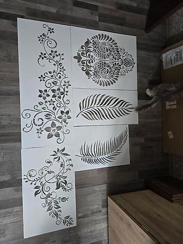 divar nacniki: Dekorativ şablonlar (stencil) dəsti Ukraynadan sifaris edilmiş — 1