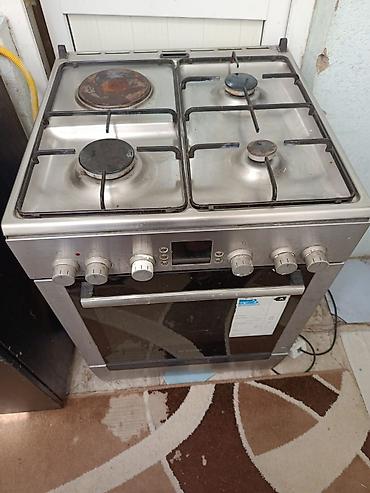 Qaz-elektrik kombi soba - Üst panel: 4 gözlü – 3 qaz ocağı + 1
