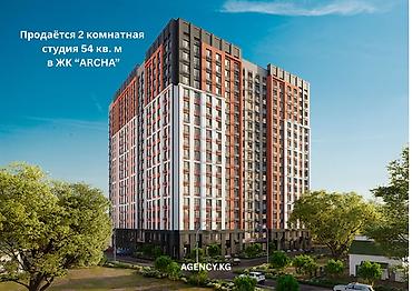 2 комнаты, 54 м², Городская больница №4 (ул. Айни) Элитка, 3 этаж