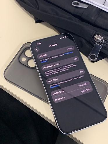 14 pro max kabro: IPhone 15, 128 GB, Ağ, Face ID — 3