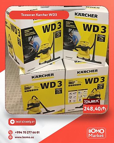Məişət məhsulları: 🔥 Tozsoran Karcher WD3 ✅ Marka: Karcher ✅ Təmizləmə növü: Quru, nəm ✅ — 1