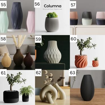 Вазы: Минималистичные 3D-печатные вазы Добавьте нотку современного — 2