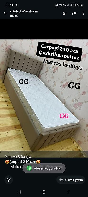 Sifarişlə mebel: Birnəfərlik, Bazasız, Pulsuz matras, Siyirməsiz — 4