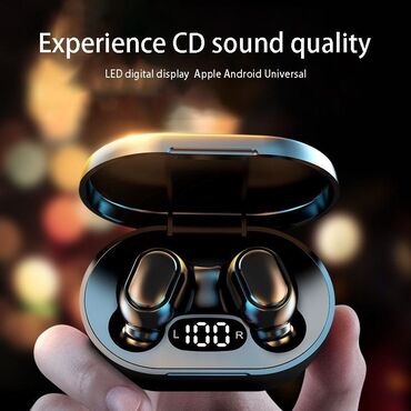 Qulaqcıqlar: Yeni Simsiz (Bluetooth) Qulaqcıqlar, AIR MUSIC, rəng - Qara