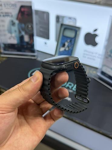 apple eatch: Apple Watch Ultra 2 Black Titanium Ideal veziyyetdedi. Xanim ishledib — 4