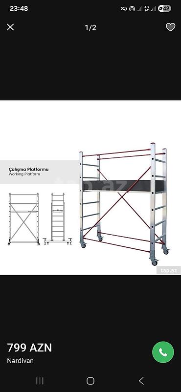 iş alətləri: Alüminium Hərəkət edən Skafold (mobil iş qurğusu) - Material: yüngül — 6