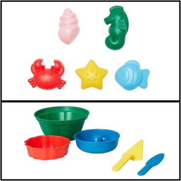 игрушки 1: Наборы формочек для песка ⠀ (2 вида: морские обитатели и кулинарный) ⠀