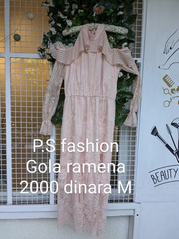 haljine za debele: PS Fashion M (EU 38), bоја - Roze, Večernji, maturski, Dugih rukava