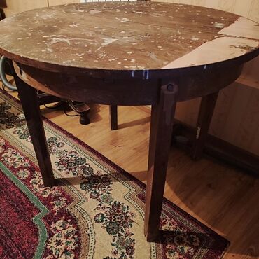 Masalar: Qonaq masası, İşlənmiş, Açılan, Taxta, Yumru masa — 21