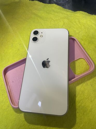 Apple iPhone: IPhone 11, Б/у, 64 ГБ, Белый, Чехол, 85 %