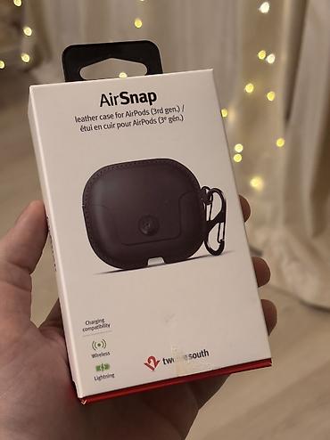 Qulaqcıqlar: AirPods 3 (3-cü nəsil) üçün AirSnap dəri qoruyucu örtük Twelve South — 1