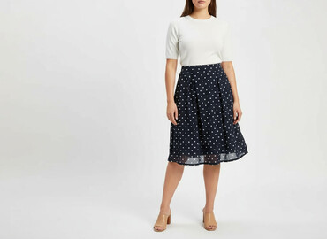 spódnice plisowane w grochy: H&M, Spódnica damska, rozmiar XL