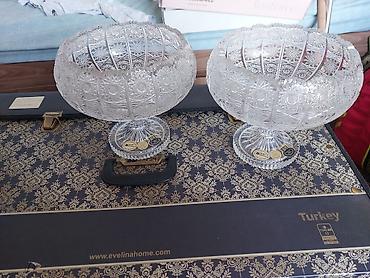 xrustal stekanlar: Kristal qab dəsti – Evelina Home, Türkiyə istehsalı - Dəst: 2 ədəd — 1