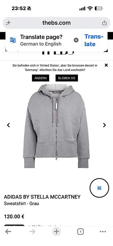 адидас: **Adidas by Stella McCartney kapüşonlu svitşot** 2 defe geyinilib.120 — 1