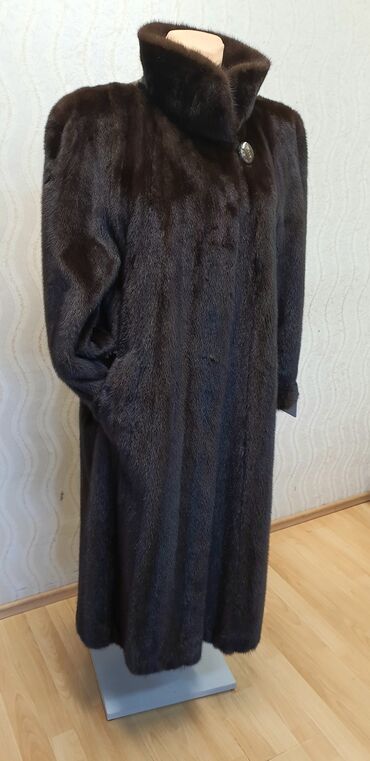 Шубы: Шуба, Норка, Длинная модель, Германия, 4XL — 3