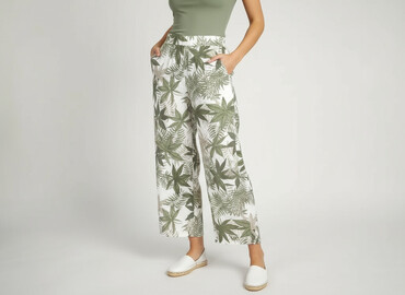 spodnie z zapięciem na nogawkach: Material trousers for women, size S