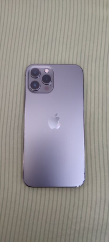 телефоны кнопачные: IPhone 12 Pro Max, Колдонулган, 256 ГБ, Кара, Каптама, 80 %