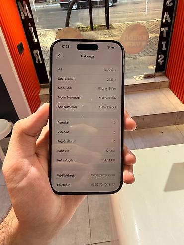 i̇phone s: IPhone 15 Pro, 128 GB, Black Titanium, Zəmanət — 4
