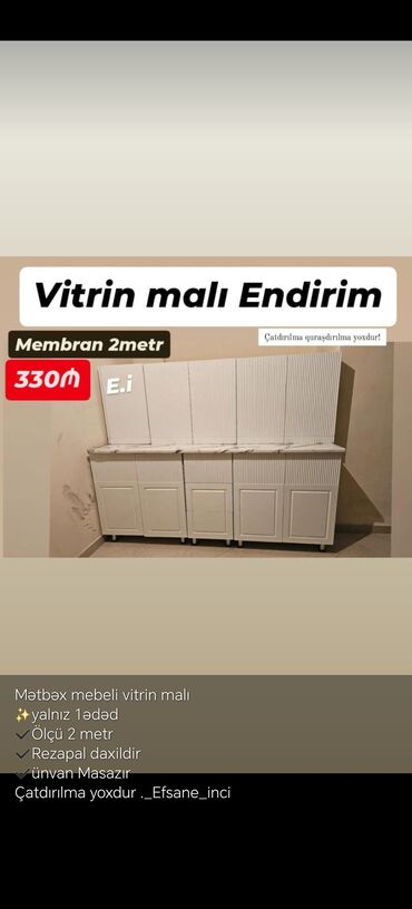 Mətbəx mebeli: Mətbəx mebeli, müxtəlif ölçülərdə və dizaynlarda. Rəng seçimi — 3