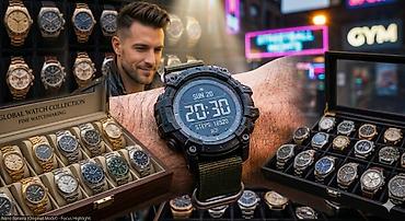 часы lasika: Цифровые наручные часы LASIKA W-F110 - Спортивный дизайн с круглым — 8