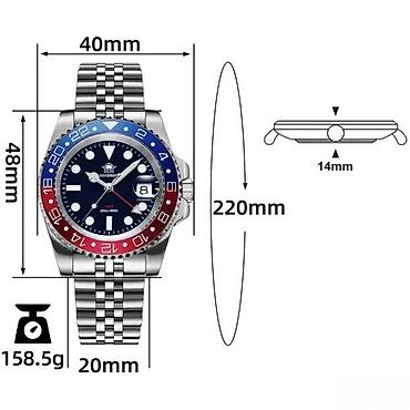 Ručni satovi: ADDIESDIVE AD2050 -40mm- Pepsi -Rolex GMT-Master II Hom Potpuno nov — 11