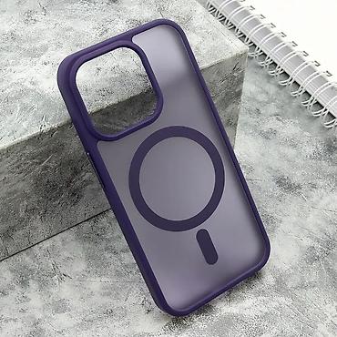 lil solid 2.0 komplet: Futrola SILKY MAGSAFE MATTE za iPhone 15 Pro (6.1) ljubicasta. Uz brzu — 1