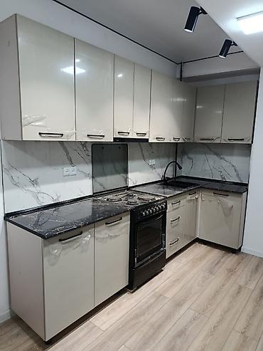 silver kitchen: Кухонный гарнитур, Новый, В рассрочку, цвет - Бежевый, Бесплатная доставка — 1