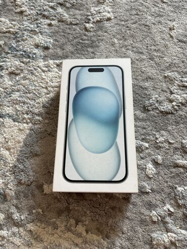 Apple iPhone: IPhone 15, Б/у, 128 ГБ, Синий, Зарядное устройство, Защитное стекло, Кабель, 99 %