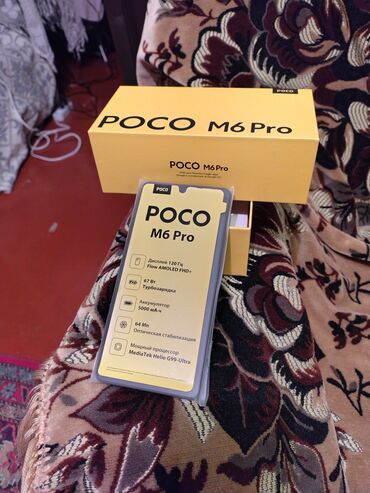 Poco: Poco M6 Pro, 256 GB, rəng - Qara, Zəmanət, Sensor, Barmaq izi