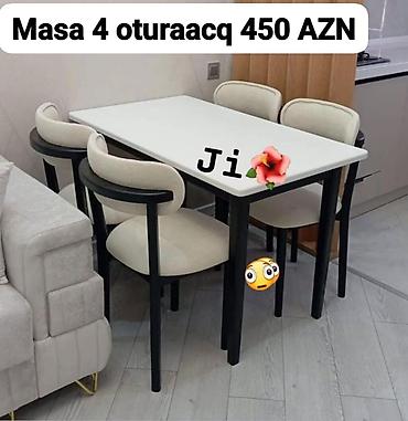 istol: Mətbəx/qonaq otağı üçün masa dəstləri Variant 1: Masa + 2 stul + künc — 3