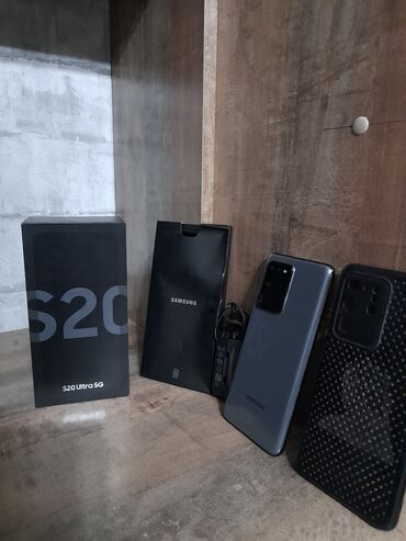 самсунг 72а: Samsung Galaxy S20 Ultra, Колдонулган, 128 ГБ, түсү - Боз, 2 SIM