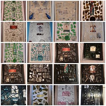 Slike i ramovi: Izrada slika od razbijenih flaša Ulepsajte vas dom, kafic, lokal — 13